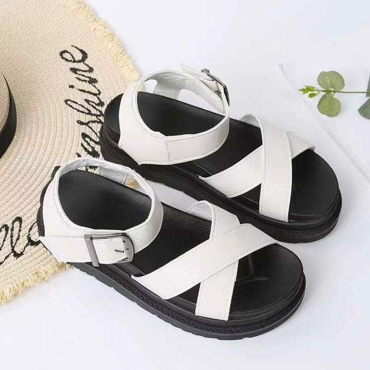 Damen modische Sandalen mit verstellbaren Riemen und weich gepolsterter Sohle R&B