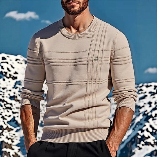 Herren stylischer Strickpullover mit einzigartigen Texturdetails R&B