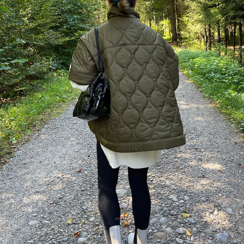 Damen Steppjacke mit hohem Kragen und praktischen Eingrifftaschen R&B