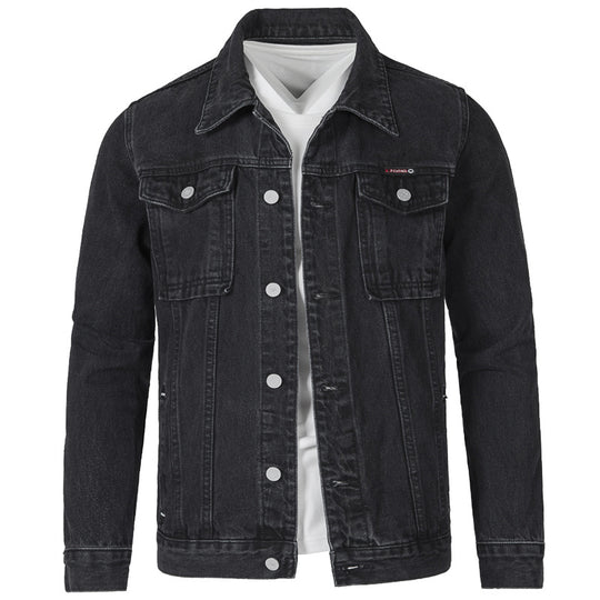 Herren Jeansjacke im modernen Slim-Fit Design mit praktischen Taschen und robusten Nieten R&B