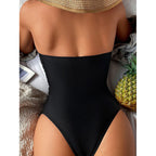 Damen Eleganter Wickel-Badeanzug R&B