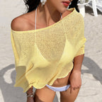 Damen lässige Strandbluse aus leichten Materialien mit weitem Schnitt R&B