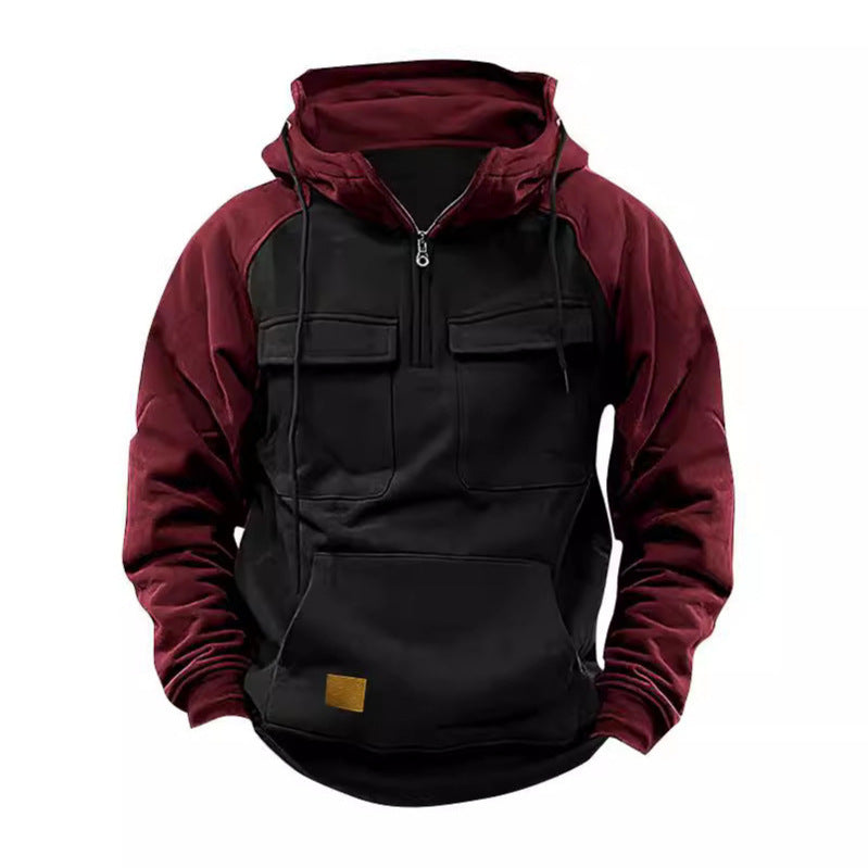 Herren Funktioneller Hoodie mit praktischen Taschen und innovativem Design R&B