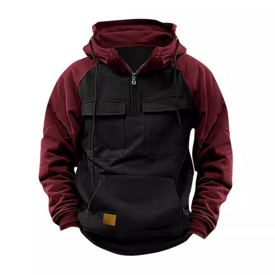 Herren Funktioneller Hoodie mit praktischen Taschen und innovativem Design R&B