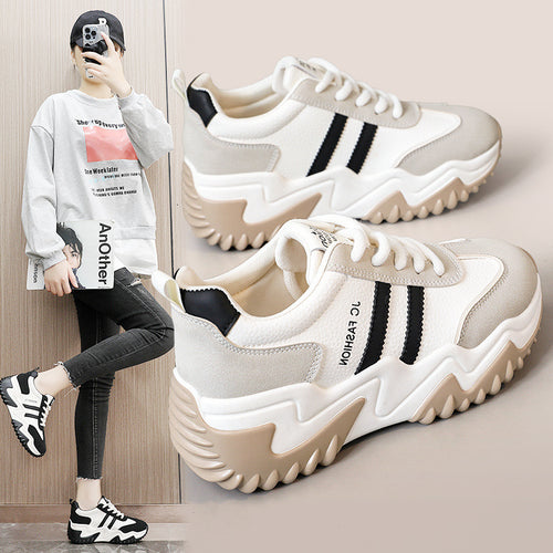 Damen Sportliche Chunky Sneakers mit rutschfester Sohle und atmungsaktivem Obermaterial R&B