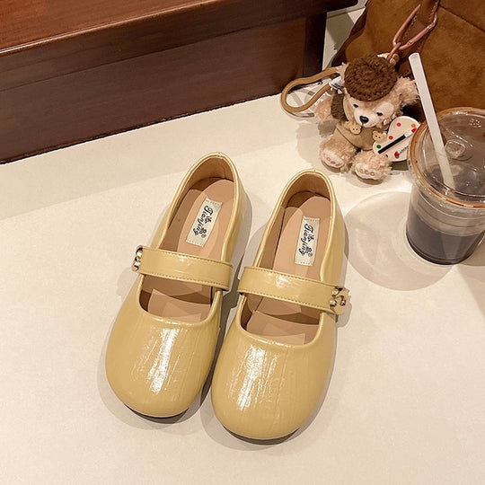 Damen elegante Mary Jane Ballerinas mit modischem Schnallenakzent R&B