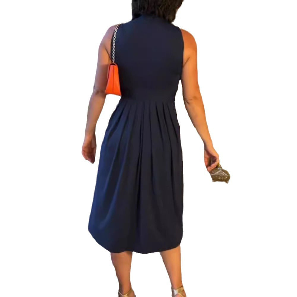 Damen Midikleid mit elegantem Wickeldesign und raffiniertem Faltenwurf Heidi-Mode