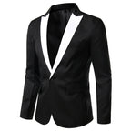 Herren Eleganter Smoking Blazer mit schwarzem Revers und modischer Passform
