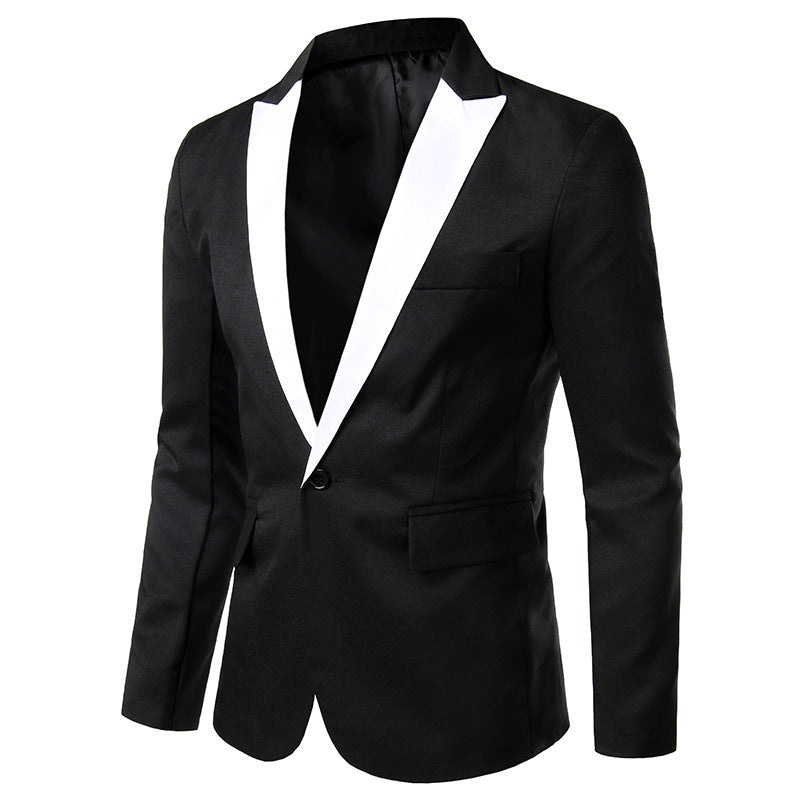 Herren Eleganter Smoking Blazer mit schwarzem Revers und modischer Passform