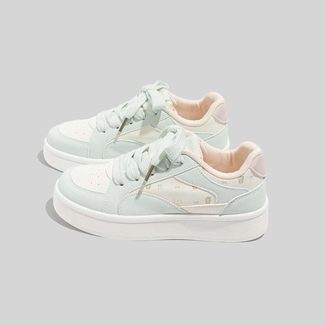 Damen Sneakers mit floralem Allover-Druck und bequemer Sohle R&B