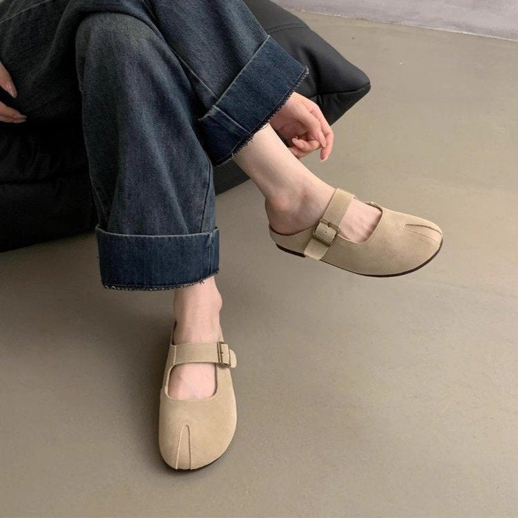Damen elegante Mokassins mit modischem Riemchen R&B