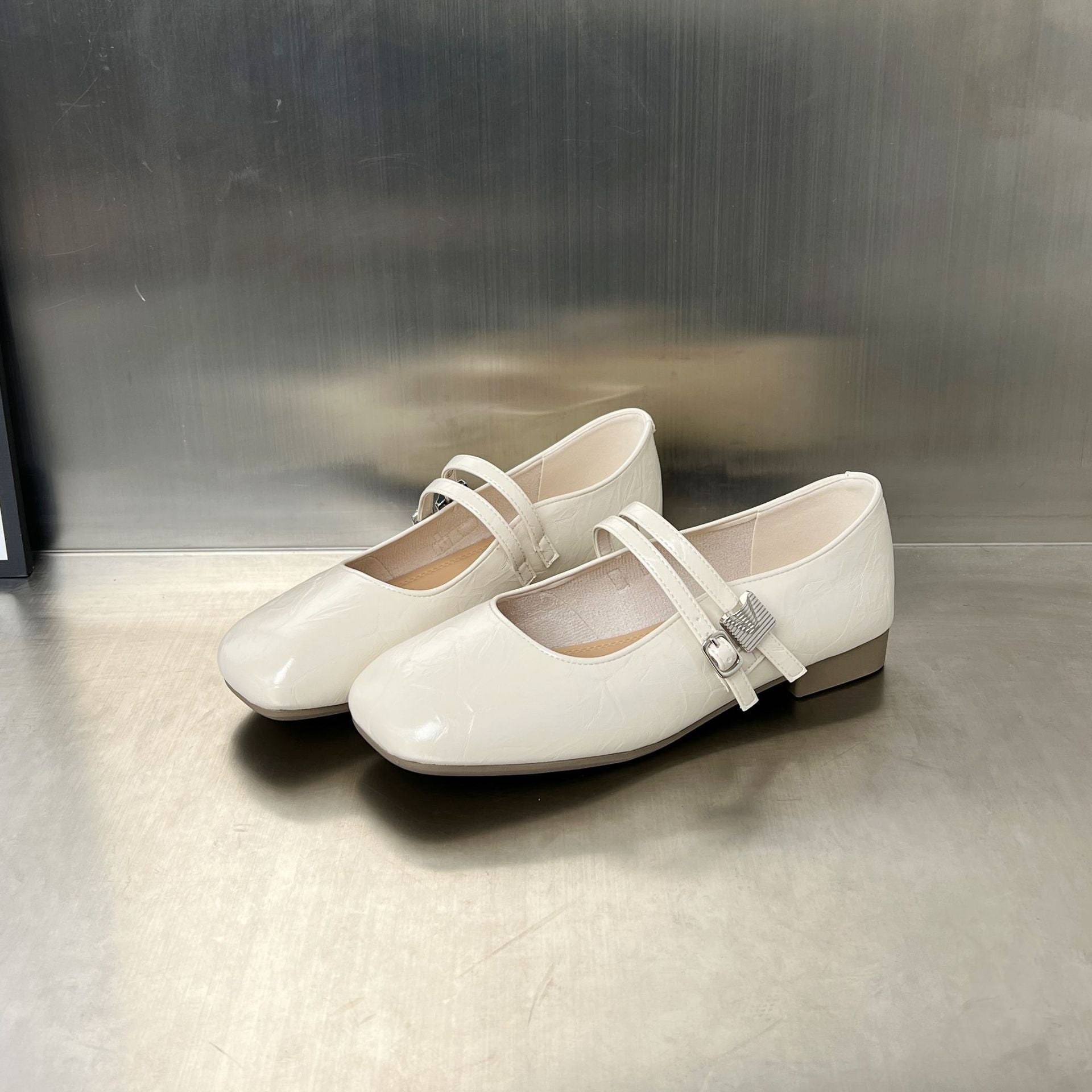 Damen Elegante Ballerinas mit doppeltem Riemendesign und komfortabler Innensohle R&B