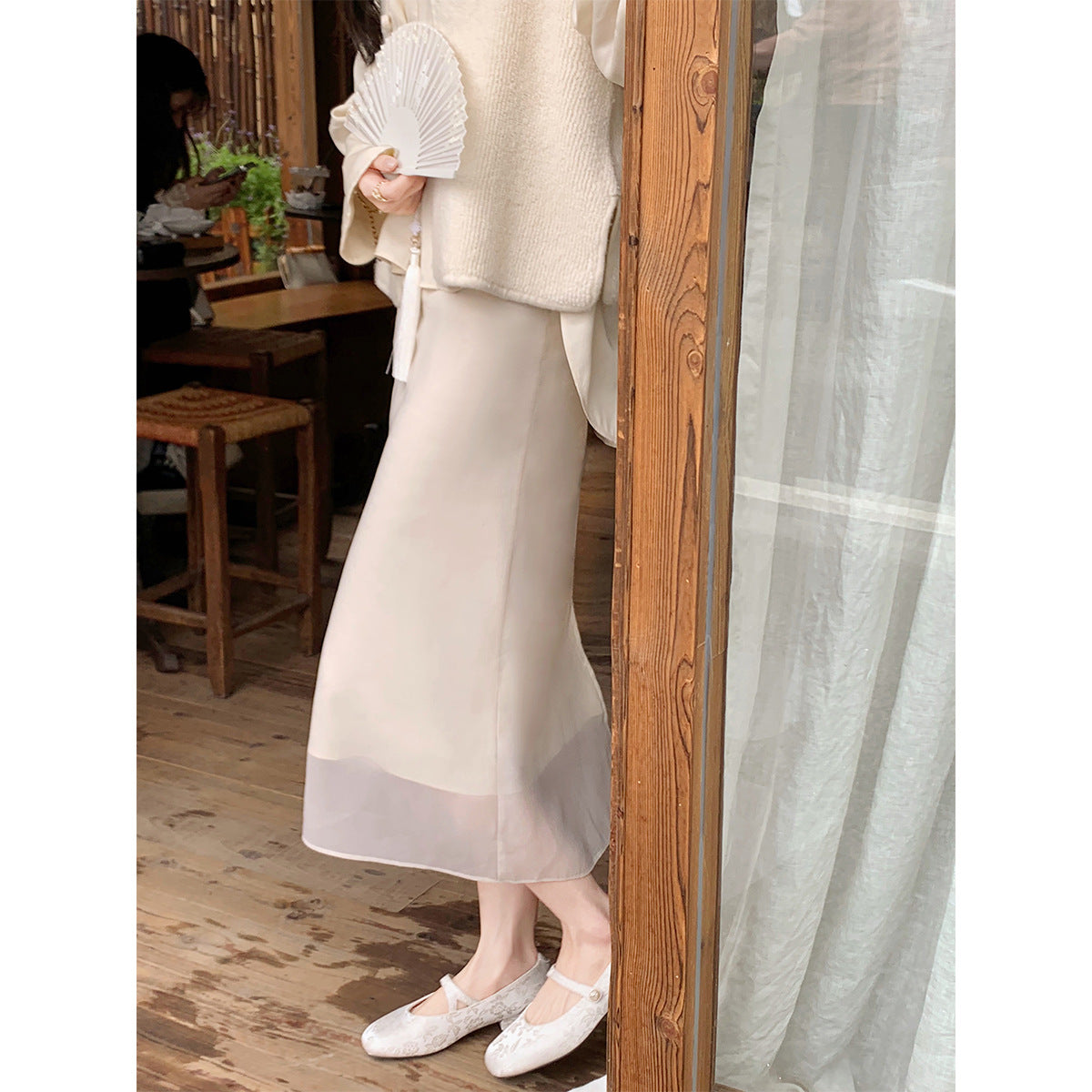 Damen elegante Ballerinas mit verstellbarem Riemchen und Blütenmuster