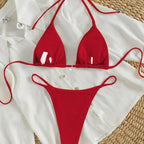 Damen Triangel-Bikini mit verstellbaren Trägern und elegantem Unterteil R&B