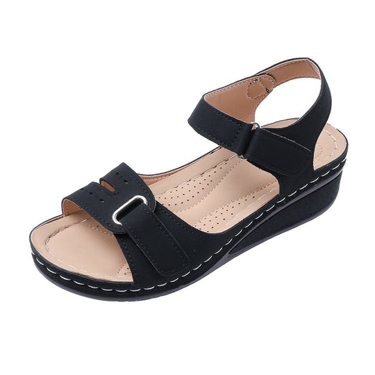 Damen Wedge-Sandaletten mit verstellbarem Riemendesign und gepolsterter Fußbettung R&B