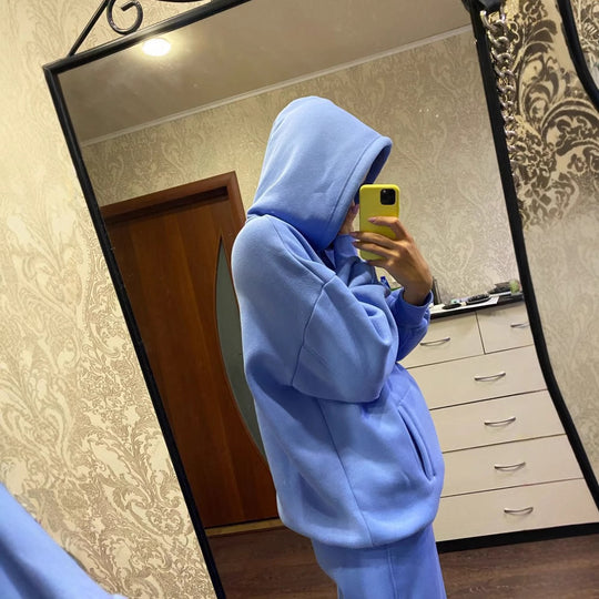 Damen lässiges Hoodie und Jogginghose Set R&B