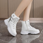 Damen Hohe Sneaker mit modischem Reißverschluss und komfortabler Innenfütterung R&B