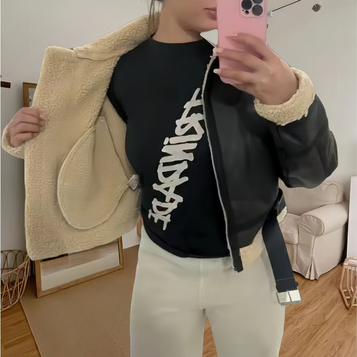 Damen robuste und stylische jacke mit Innenfutter R&B