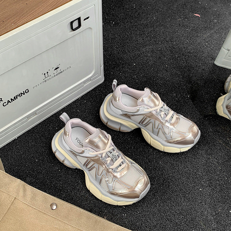Damen sportliche Lauf Sneakers mit atmungsaktiver Mesh-Oberfläche und dämpfender Sohle R&B