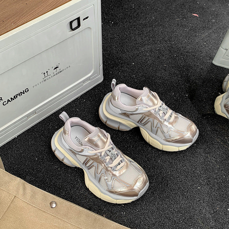 Damen sportliche Lauf Sneakers mit atmungsaktiver Mesh-Oberfläche und dämpfender Sohle R&B