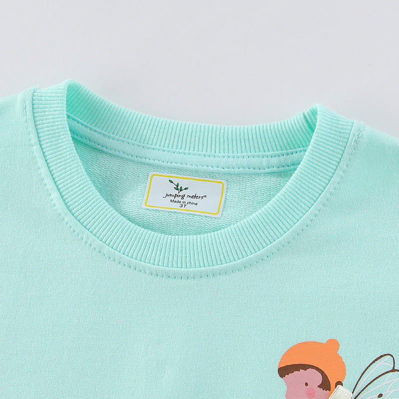 Mädchen Sweatshirt mit zauberhaftem Feen- und Blumenmotiv R&B