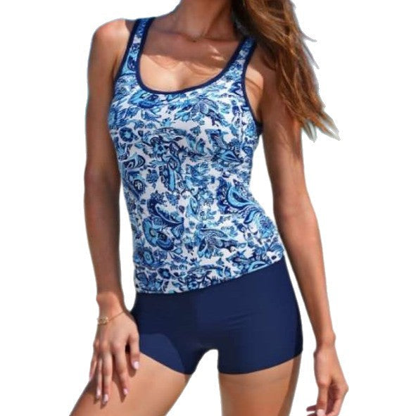 Damen Hochwertiger Sport-Badeanzug mit floralem Muster