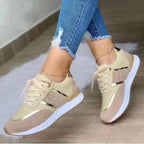 Damen Modische und bequeme Sneakers mit glänzenden Akzenten