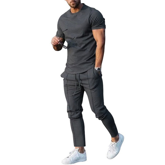 Herren lässiges T-Shirt und Jogginghose Set R&B