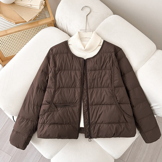 Damen Bequeme gesteppte Freizeitjacke mit hochschließendem Kragen und seitlichen Taschen R&B