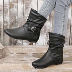 Vintage Flache Stiefel R&B