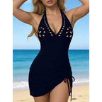 Damen Einteiler Badeanzug mit modernem Cut-Out-Design und verstellbaren Trägern R&B
