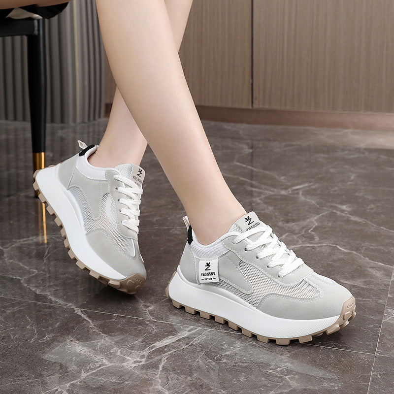 Damen Sportliche chunky Sneakers mit atmungsaktiver Mesh-Oberfläche und bequemer Dämpfung R&B