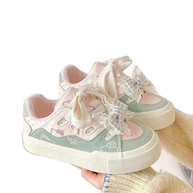 Damen Verspielte Sneakers mit dekorativem Schleifen-Design Heidi Mode