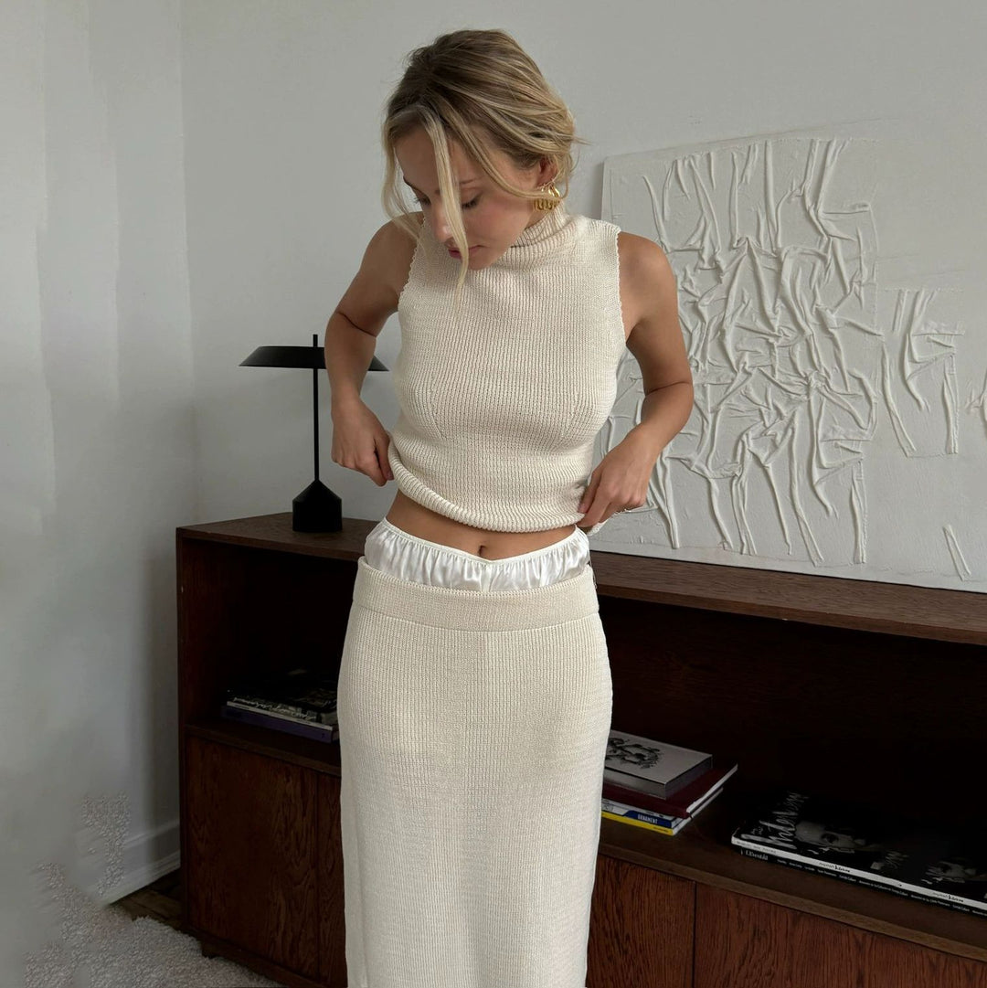Damen Stricktop und Rock Set R&B