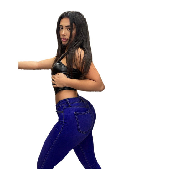 Damen Hochtaillierte Jeans im komfortablen Stretch-Material R&B