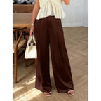 Damen Elegante weite Hose mit hohem Bund und komfortablem Schnitt R&B