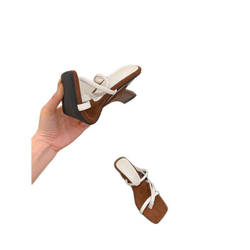 Damen elegante Slingback Sandalen mit präziser Riemchenführung R&B