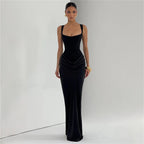 Damen Elegantes Maxikleid mit figurformendem Schnitt und zarten Drapierungen R&B