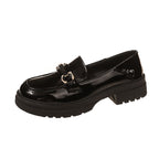 Damen Klassische Loafer mit modischer Schnallenverzierung R&B