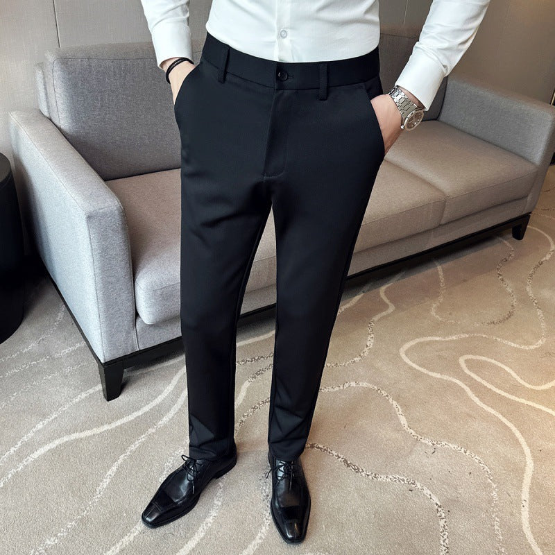 Herren elegante Anzughose aus leichtemStretchmaterial mit seitlichen Taschen R&B