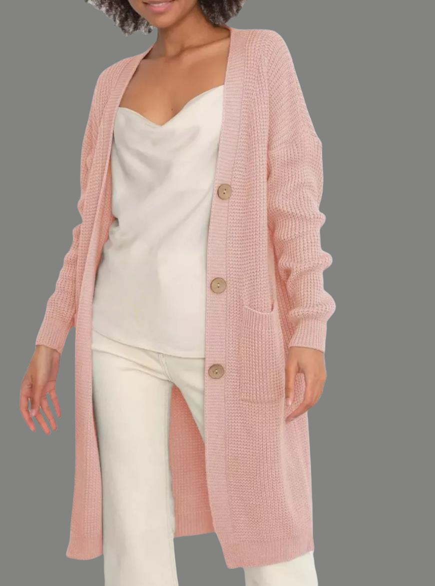 Damen Strickjacke mit hochwertigen Knöpfen R&B