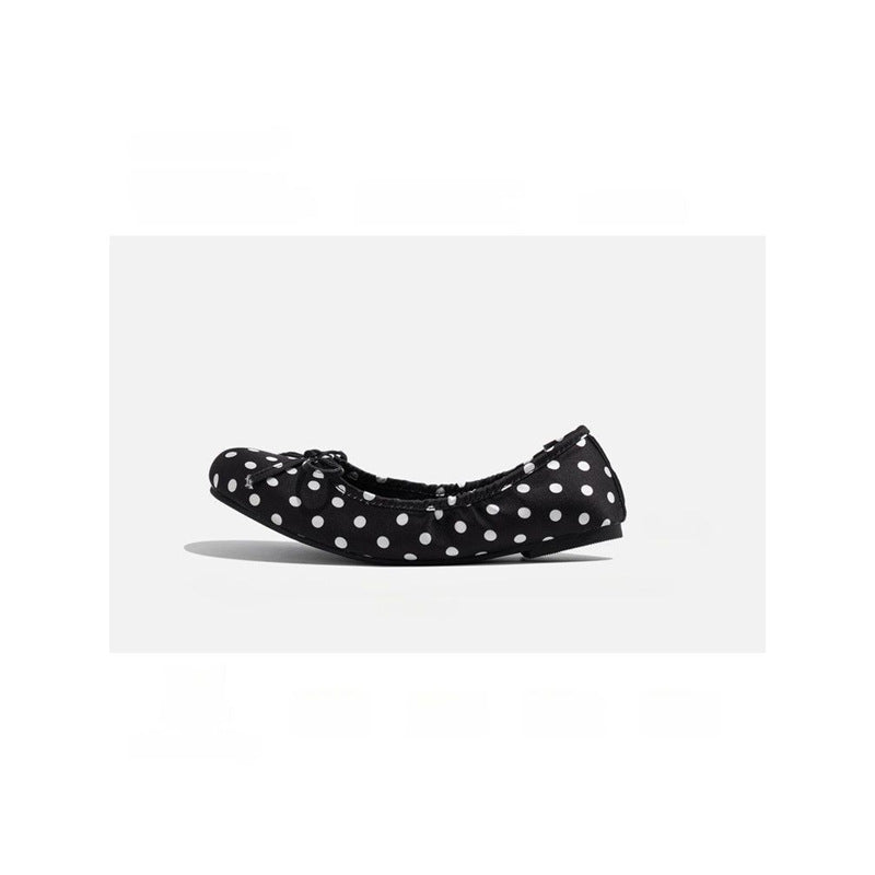 Damen Ballerinas mit punktiertem Design und zierlicher Schleifenapplikation R&B