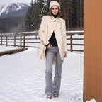 Damen modern geschnittene Doppelreiher Jacke R&B