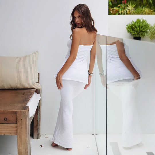 Damen Skulpturales Midikleid mit innovativem Ausschnitt und strukturiertem Design R&B