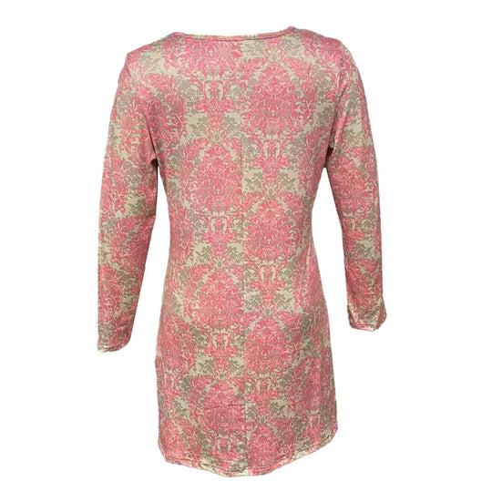 Damen Freizeitkleid mit floralem Muster und langem Arm R&B