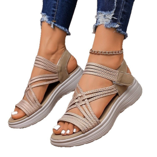 Damen Komfortable und stylische Sandalen mit multifunktionalem Riemendesign R&B
