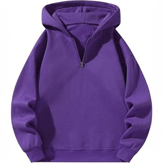 Herren sportlicher Kapuzenpullover mit halbem Reißverschluss R&B