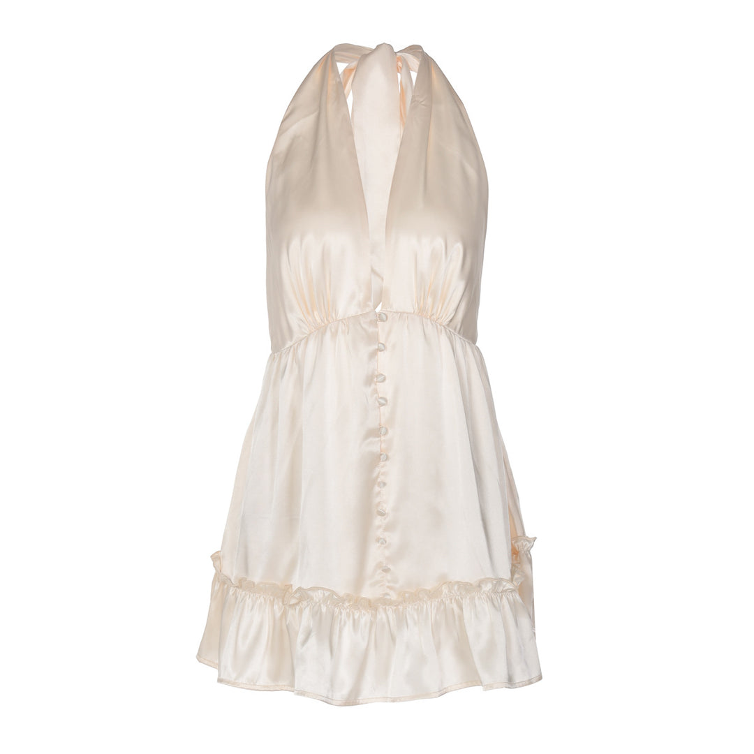 Damen Elegantes Top mit tiefem V-Ausschnitt und Rüschendetails R&B