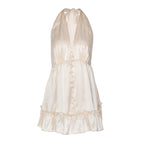Damen Elegantes Top mit tiefem V-Ausschnitt und Rüschendetails R&B