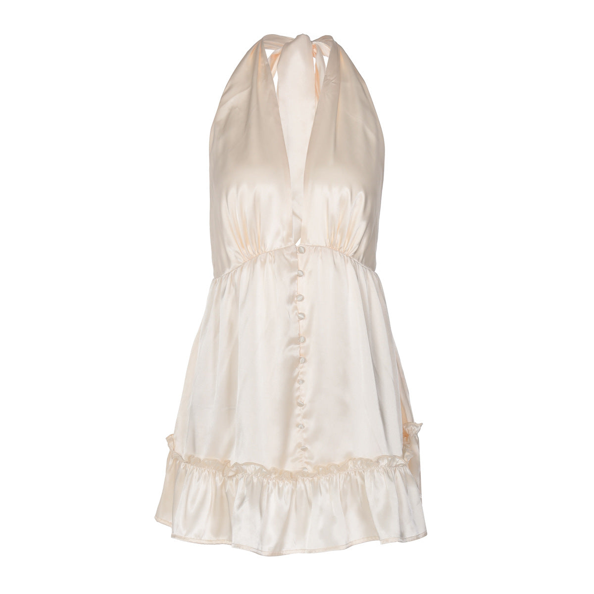 Damen Elegantes Top mit tiefem V-Ausschnitt und Rüschendetails R&B